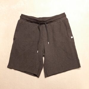 Tommy John Mens Drawstring Waffle Knit Shorts Gray Medium Viscose Spandex Blend